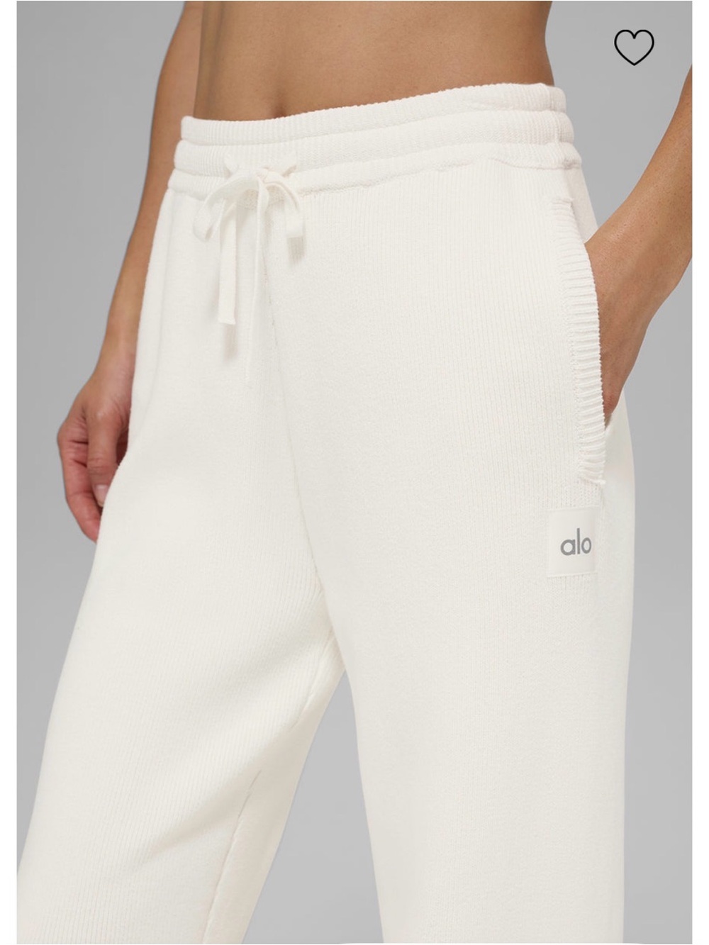 ALO Yoga Ivory Scholar straight leg sweatpants. - Picture 2 of 10